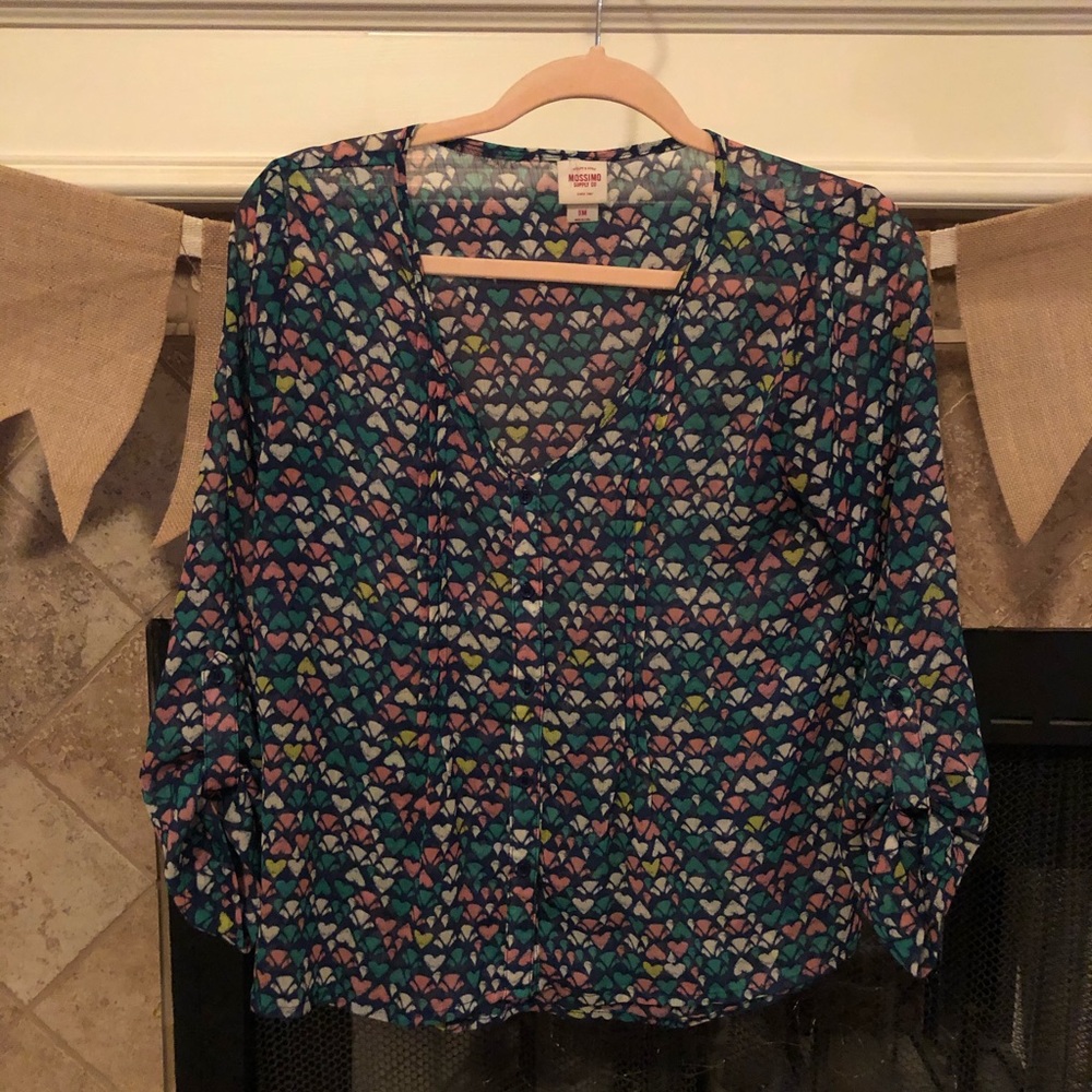 Multicolored tunic top
